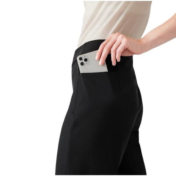 Athleta Stellar Trouser Pant Womens Size M in Black Travel Casual Office EUC - Picture 5 of 12